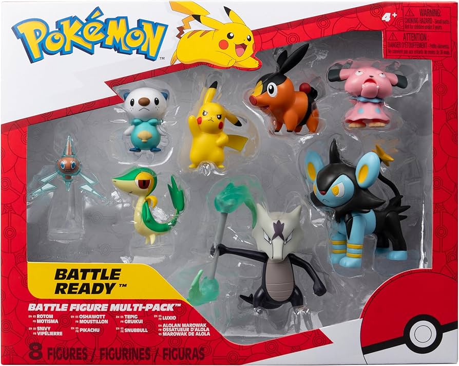 Amazon.co.jp: ポケモンバトルフィギュア 8個パック - 2インチ6体と3