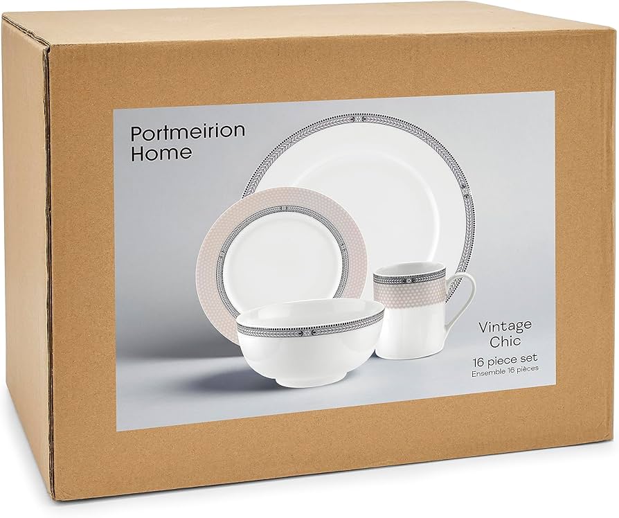 Amazon.com: Portmeirion Home Vintage Chic 16 Piece Set - Porcelain
