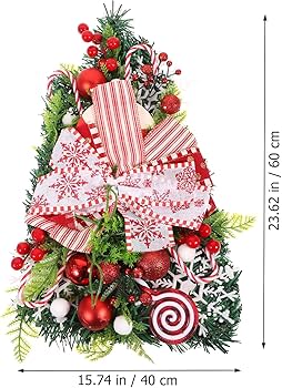 Amazon.com: SAFIGLE 2024 Candy Cane Christmas Wreath for Front