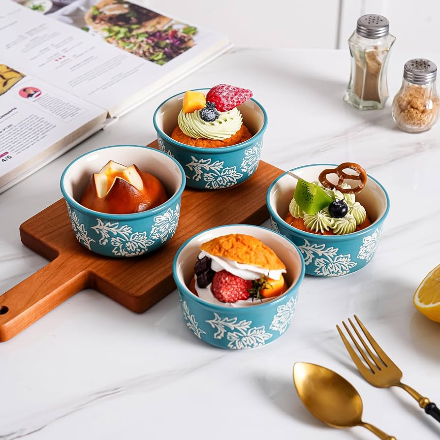 Amazon.com: Wisenvoy Ramekins Creme Brulee Ramekins Ceramic 8 Oz