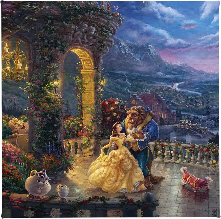 Amazon.com: Thomas Kinkade Disney Beauty and the Beast Dancing in