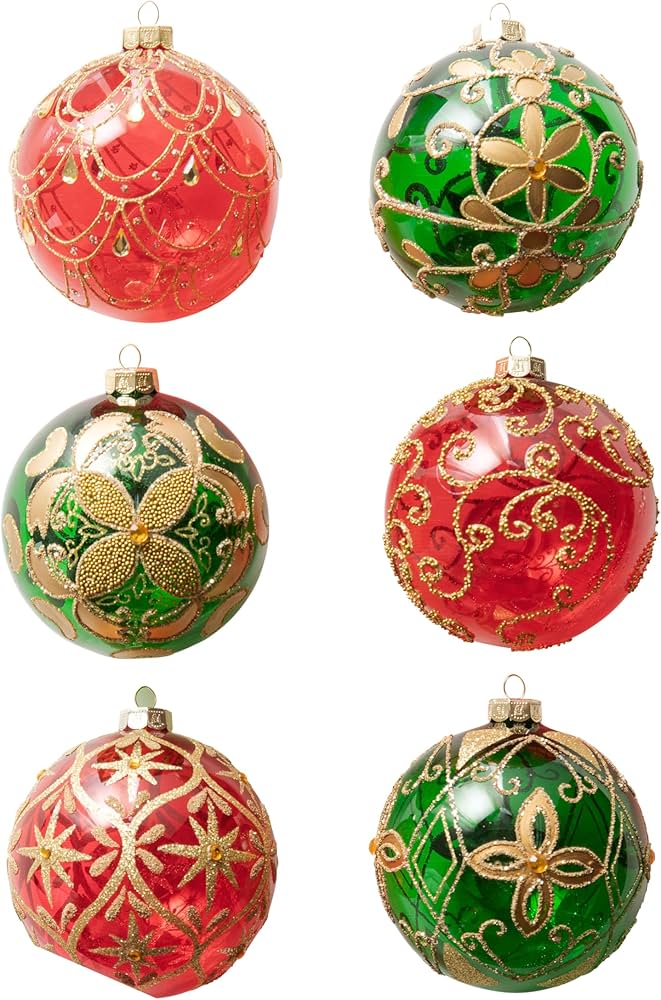 Amazon.com: Balsam Hill Christmas Cheer Jumbo Ornament Set - Old
