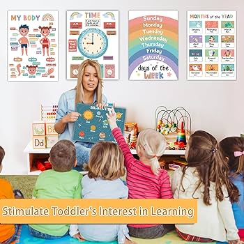 Amazon.co.jp: 幼児向け教育ポスター16枚 1~3、幼児1~3歳向け学習