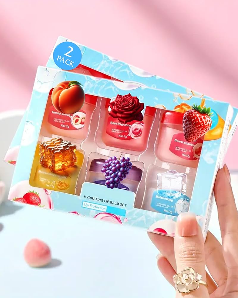 Amazon.com : Najd Fruits Flavored Pack of 2 Natural Lip Balm Set