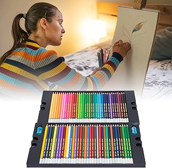 Amazon | パステルカラー色鉛筆セット、アーティスト用オイルパステル