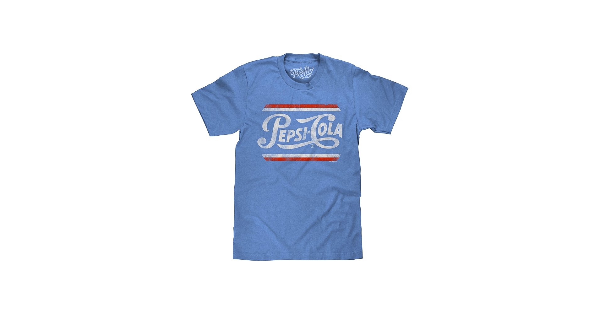 Tee Luv Men's Retro Pepsi Cola Logo Shirt, Light Blue, S | Amazon.com