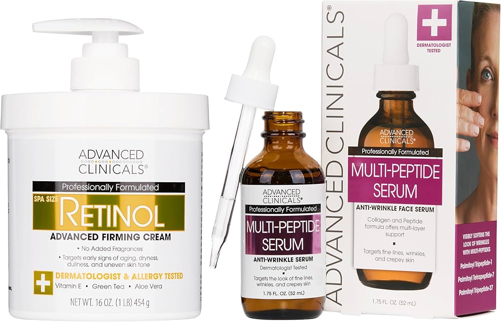 Amazon.com: Advanced Clinicals Retinol Anti-Aging Cream + Peptide