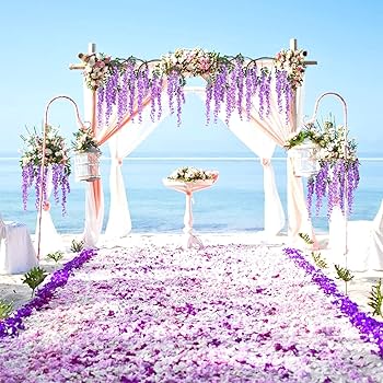 Amazon.co.jp: 藤の花 造花 花材 12本セット フジの花 シルクフラワー