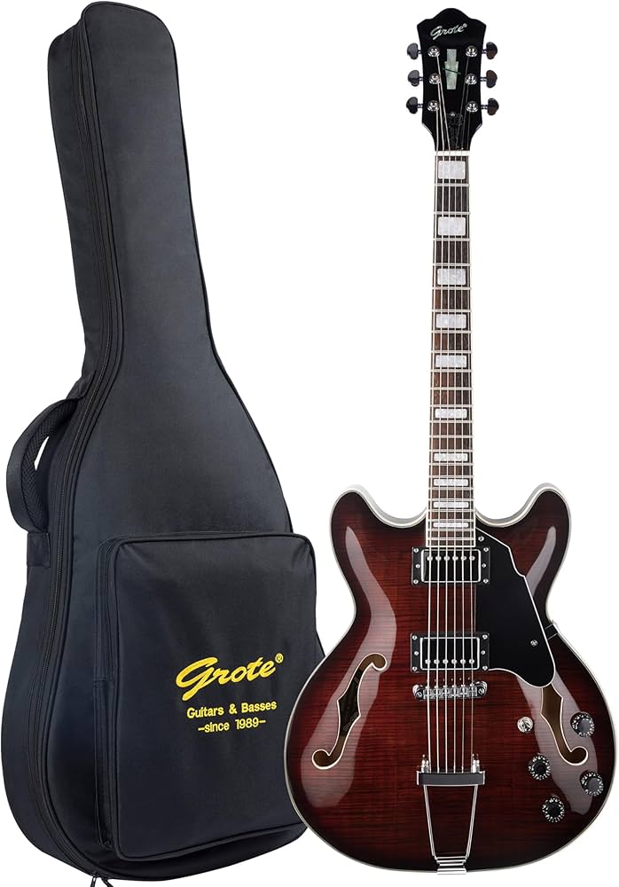 Amazon | エレキギター NEW GROTE 335 style Jazz Electric Guitar