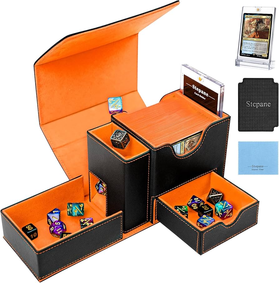 Amazon.com: Stepane MTG Deck Box for Commander Display with Dice