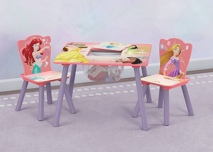 Amazon.co.jp: Delta Disney プリンセス 収納付きテーブル＆チェア 3点