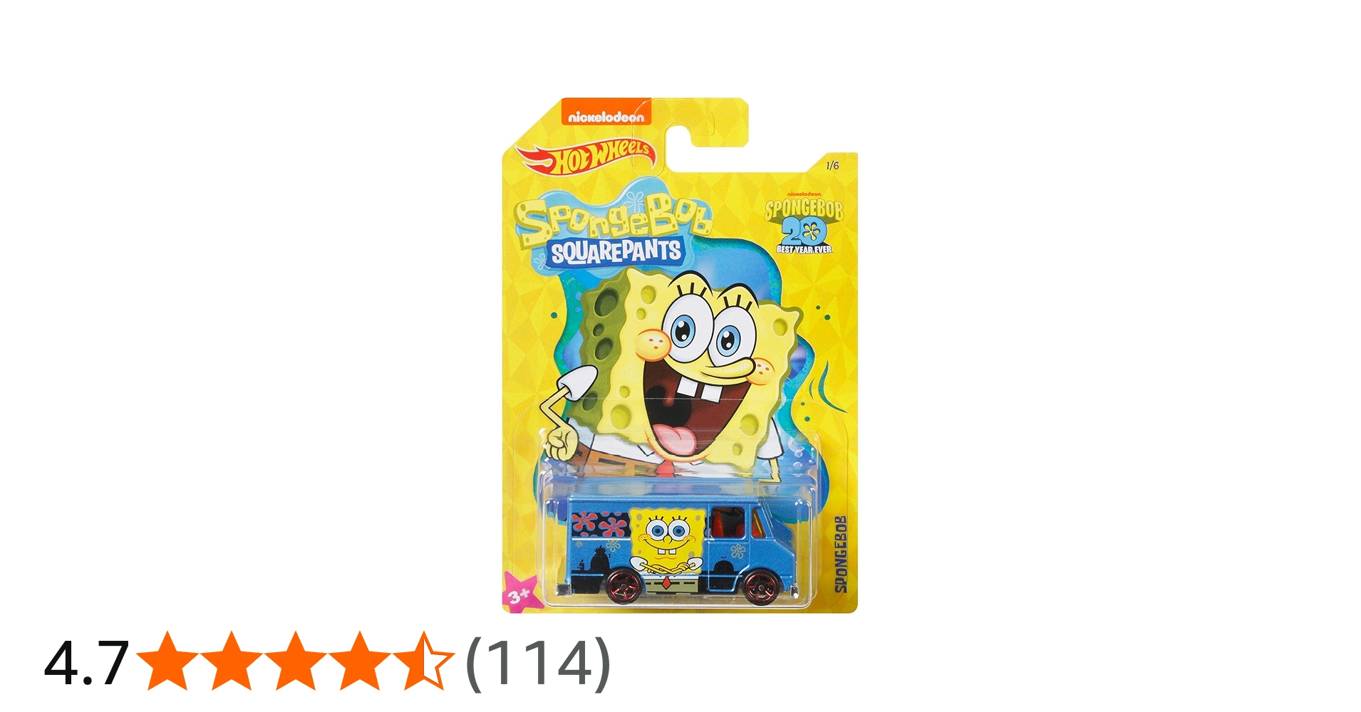 Amazon | Hot Wheels スポンジボブ コンバットメディック 1/6 ブルー