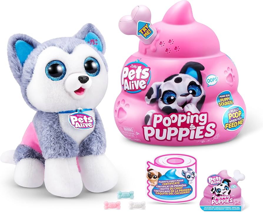 Amazon.co.jp: ZURU Surprise Puppy Plush Pets Alive Pooping Puppies