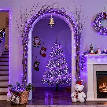 Amazon.com : JMEXSUSS Connectable 100 LED Purple Christmas Lights