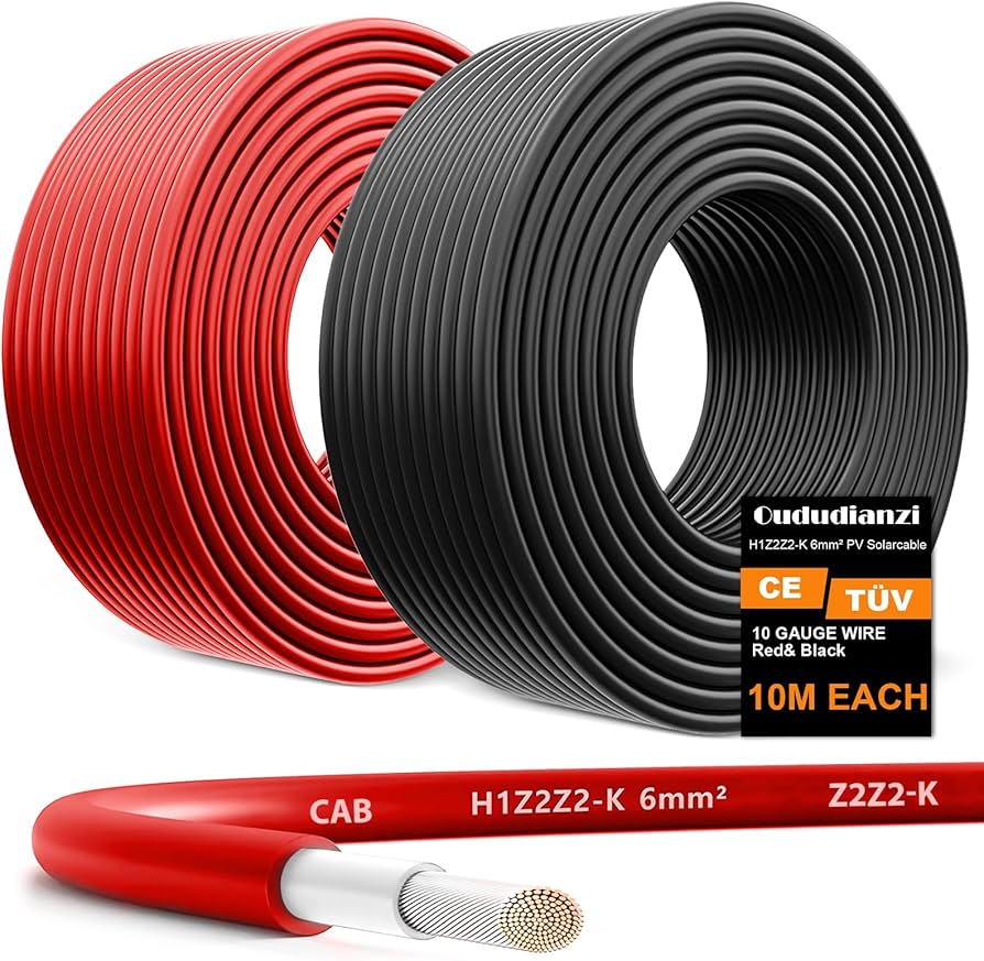 Amazon.com: Oududianzi 2x32.8 Feet Solar Panel Wire, 10AWG Solar