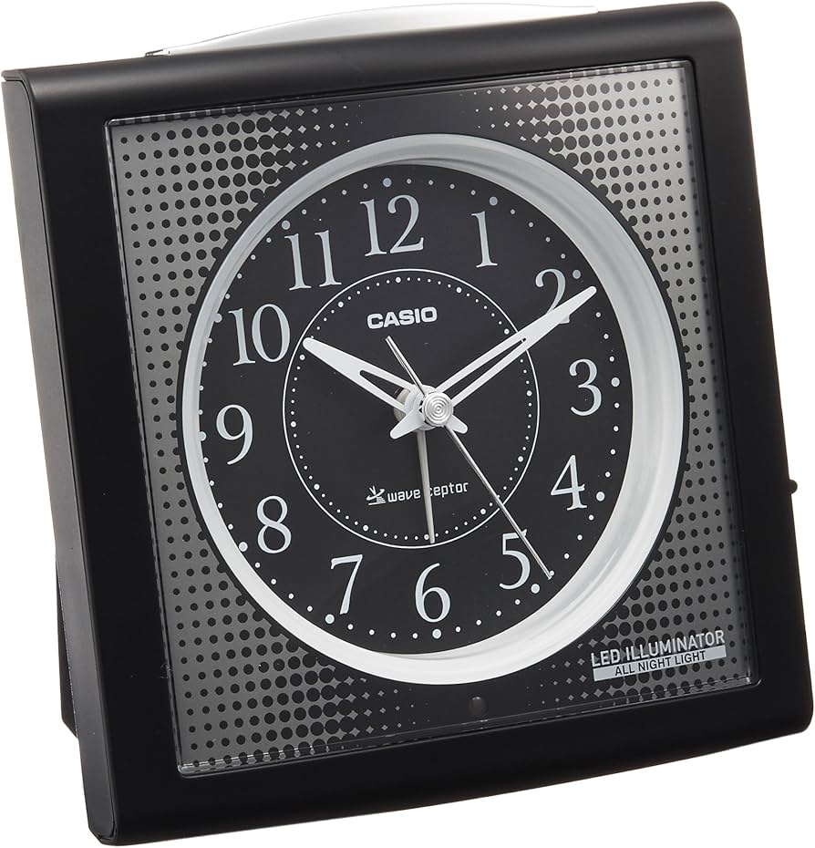 Amazon.co.jp: CASIO (カシオ) 電波アナログ目覚まし時計 スヌーズ機能