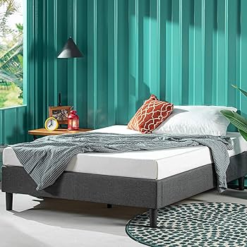 Amazon｜ZINUS 布張り ベッドフレーム シングル Curtis Upholstered