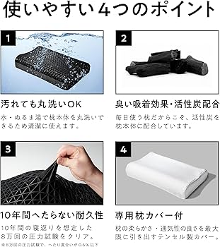 Amazon｜ヒツジのいらない枕 テンセル枕カバー付 まくら 低反発 高反発