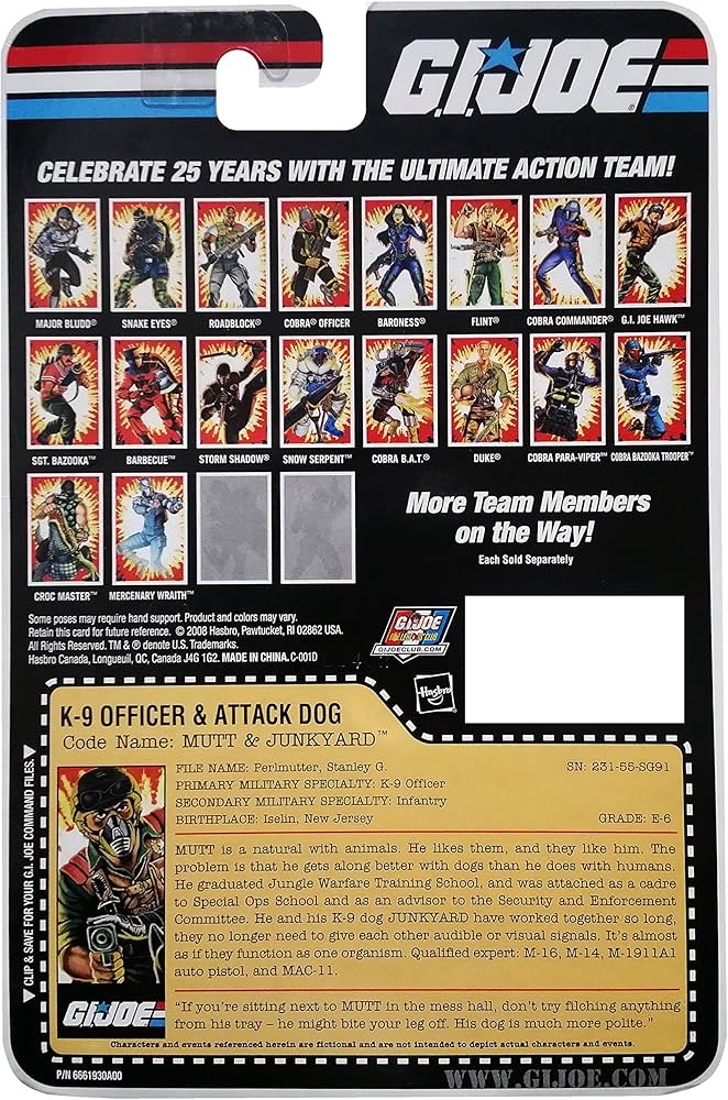 Amazon.co.jp: GIジョー 25th #10 マット & ジャンクヤード ドッグ
