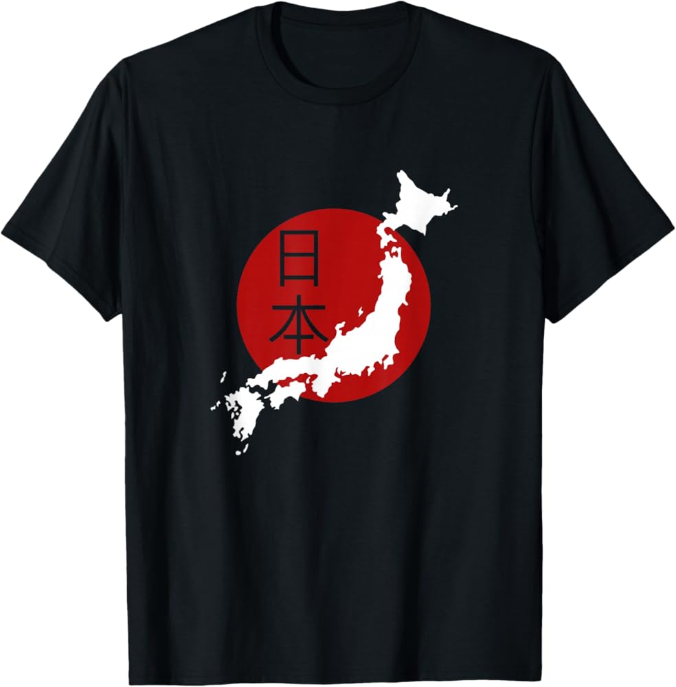 Amazon.com: Japan Map T Shirt Japan and Japanese Culture Lover Tee