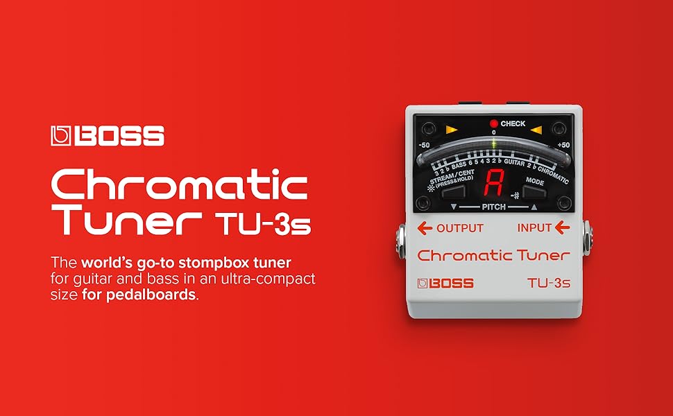 Amazon.com: BOSS TU-3S Compact Chromatic Tuner for your Pedalboard