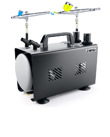 Amazon.co.jp: Anesty AHPTrunk 2in1 エアブラシ コンプレッサー 2口