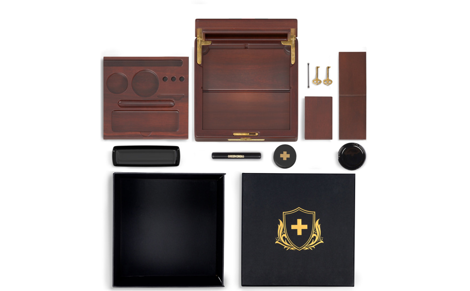 Amazon.com: GREEN CROSS Acacia Wood Locking Valet Box – Luxury