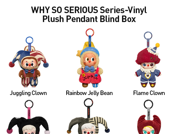Amazon.com: POP MART WHY SO SERIOUS Series Plush Doll Pendant