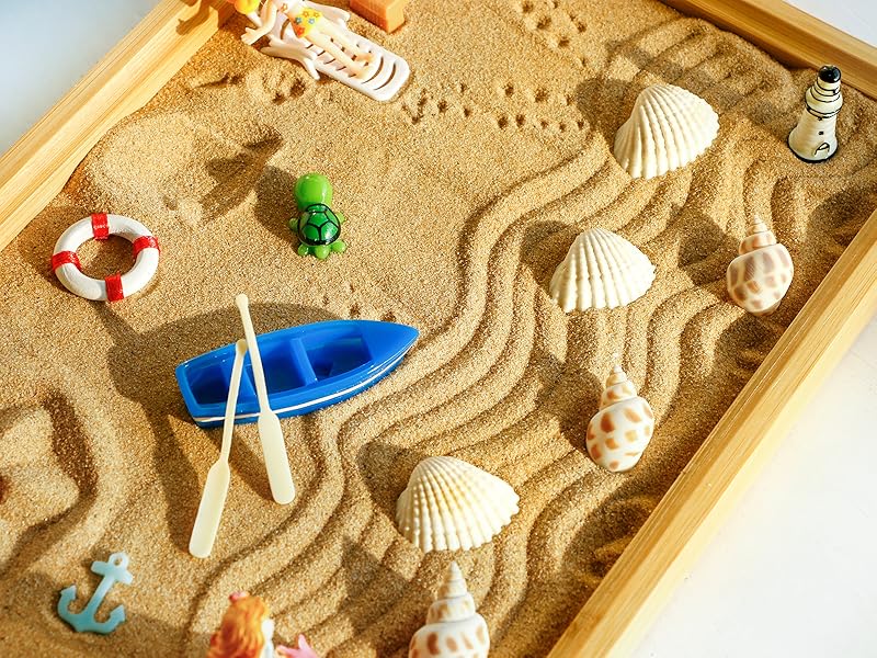 Amazon.com: Desktop Miniature Beach Zen Garden - Mini Home Office