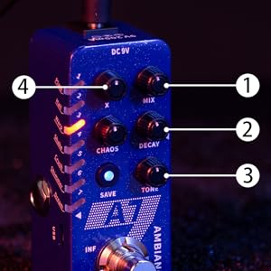 Amazon.com: MOOER A7 Reverb Guitar Pedal Ambiance Versatile with 7