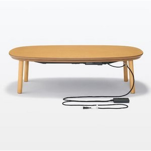 Amazon | 無印良品 楕円こたつ ナチュラル 小 幅97×奥行72×高さ37cm MJ