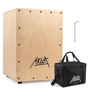 Amazon | AKLOT カホン, ボックスドラム Cajon 木製 パーカション