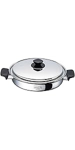 Amazon｜ビタクラフト 浅型 両手 鍋 ウルトラ 3.0L 25.5cm 9522｜両手
