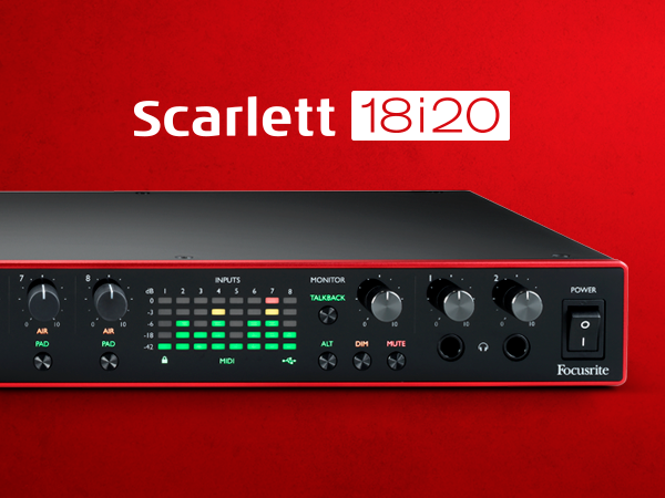 Amazon.com: Focusrite Scarlett 18i20 - Interfaz de audio USB de 3ª