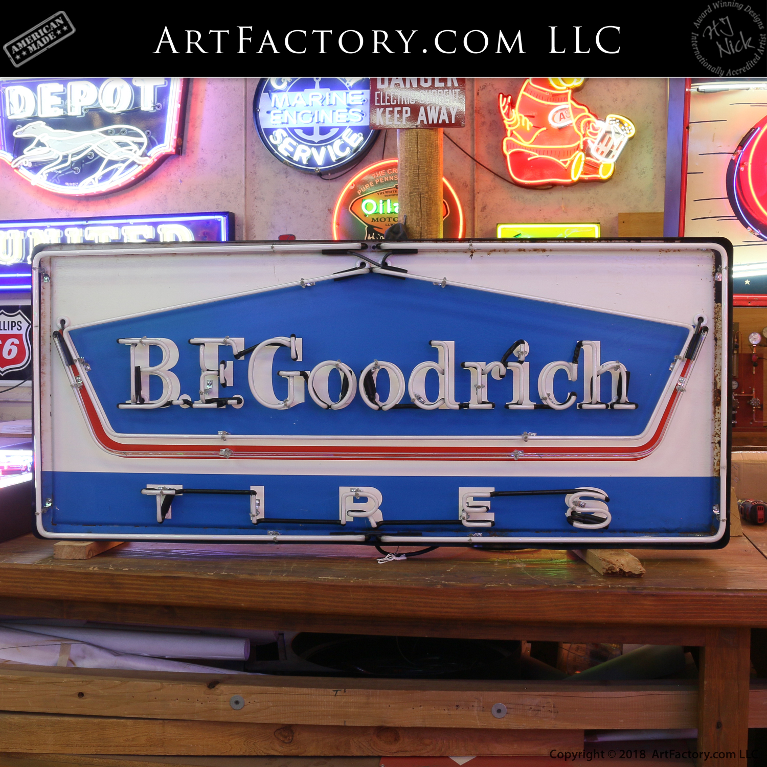 B.F. Goodrich Neon Sign - NS2599 - Mancave.ArtFactory.com