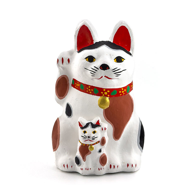 三河土人形 - 招き猫パワー｜郷土玩具・置物