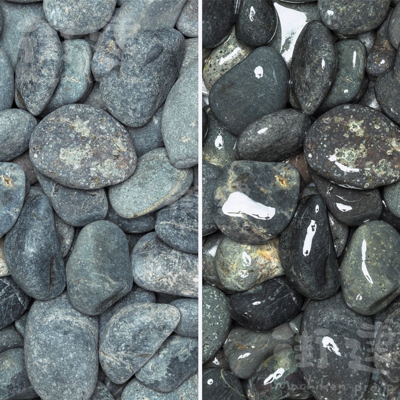 天然黒玉石 (旧・那智石) 5分 20-25mm 20kg／袋 日本玉石(5分（20