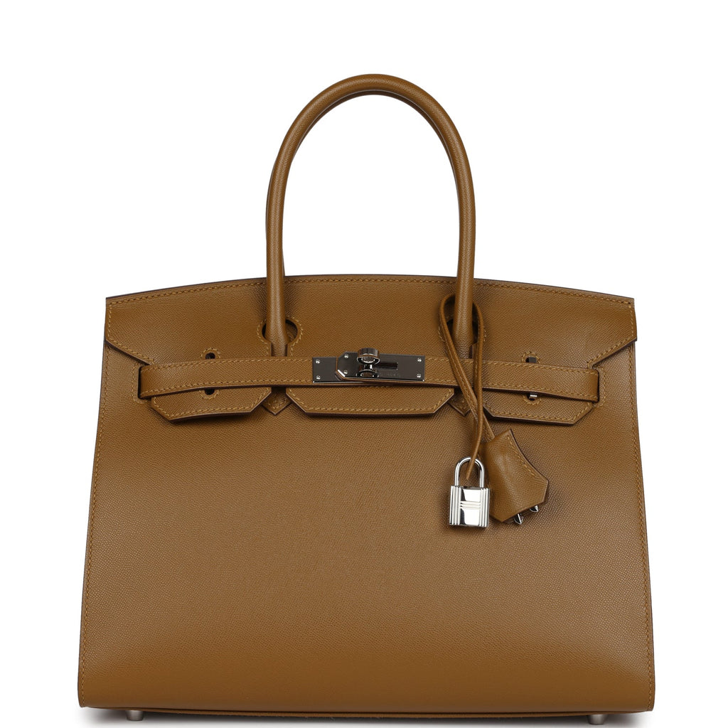 Pre-owned Hermes Birkin Sellier 30 Bronze Dore Madame Palladium Hardwa