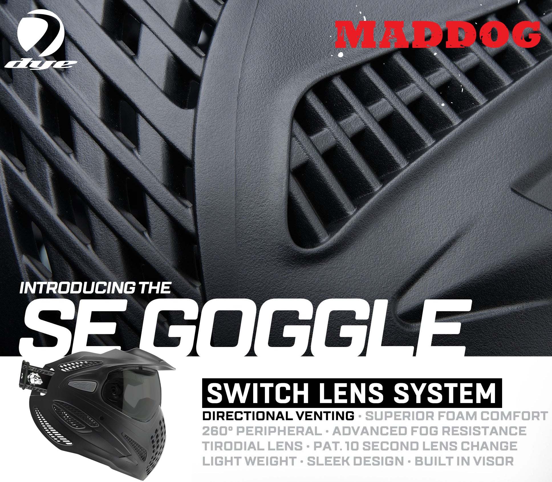 Dye Special Edition Thermal Lens Paintball Goggles - Black From