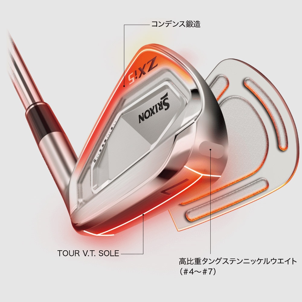 5‐Pwセット】スリクソン ZXi 5 black ブラッククロムアイアン モーダス