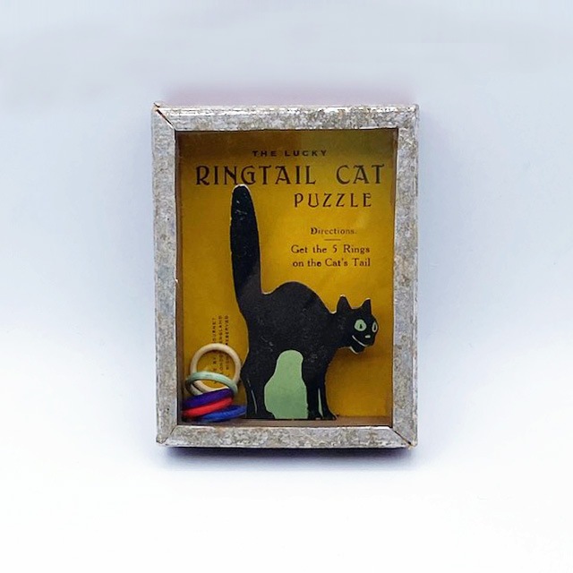RINGTAIL CAT PUZZLE 黒猫の輪投げおもちゃ1940-50年代頃ヴィンテージ