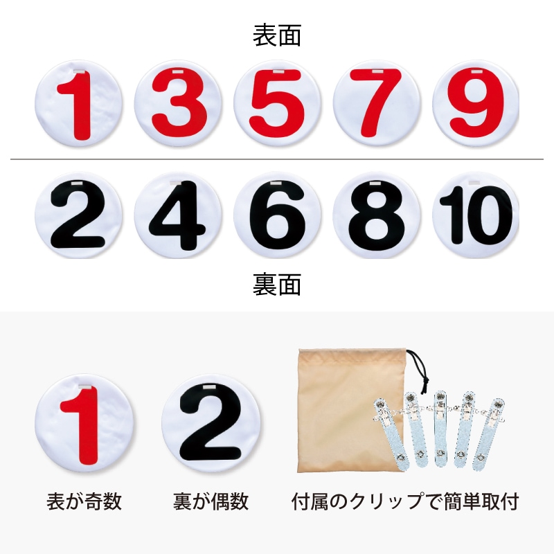 ZK-005 プレートゼッケン ダブル両面5枚組 （ゲートボール