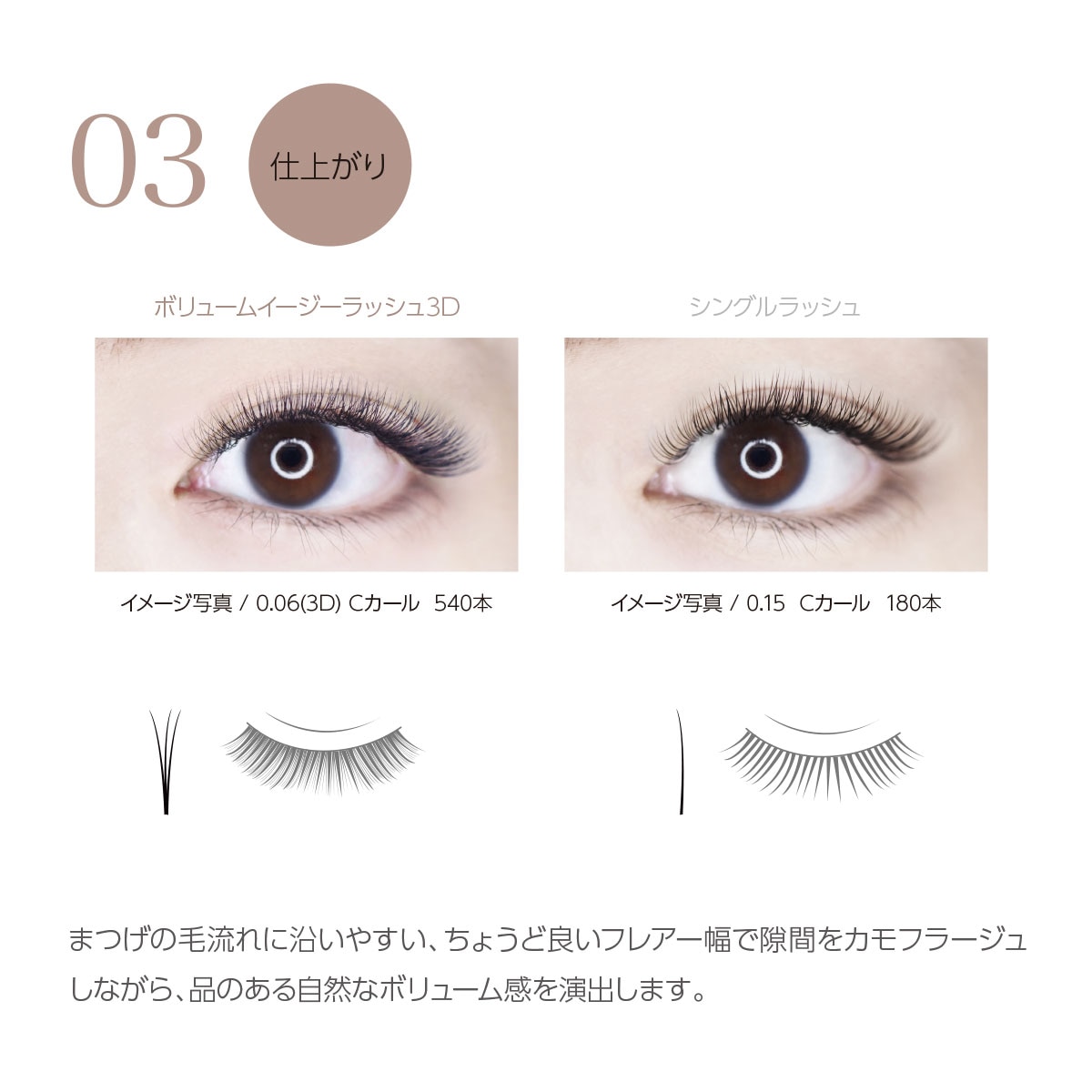 ボリュームイージーラッシュ3D【太さ0.06mm】