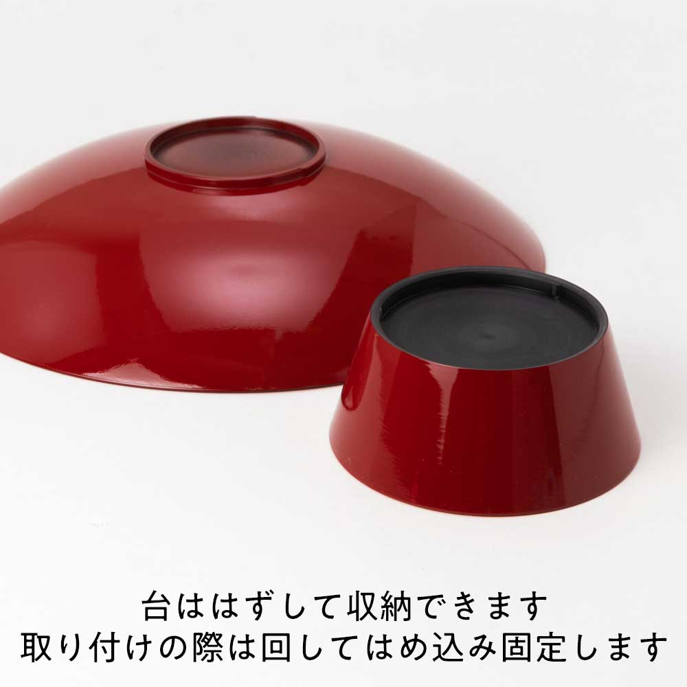 岸本吉二商店 両手で持とう！大盃 14寸（直径42cm・容量4.5L） 朱塗り