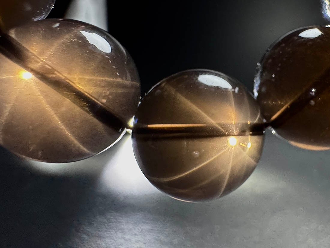 スタースモーキークォーツ 17mm ブレスレット / Star Smoky Quartz