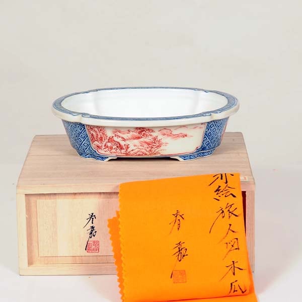 鉢：春嘉（はるよし）モッコ鉢 14.7cm【現】*資材 | 盆栽鉢・水盤