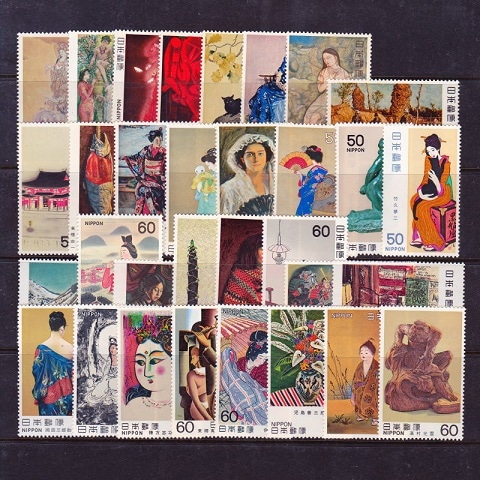 近代美術シリーズ】単片 全32種セット | シリーズ切手（昭和）,近代