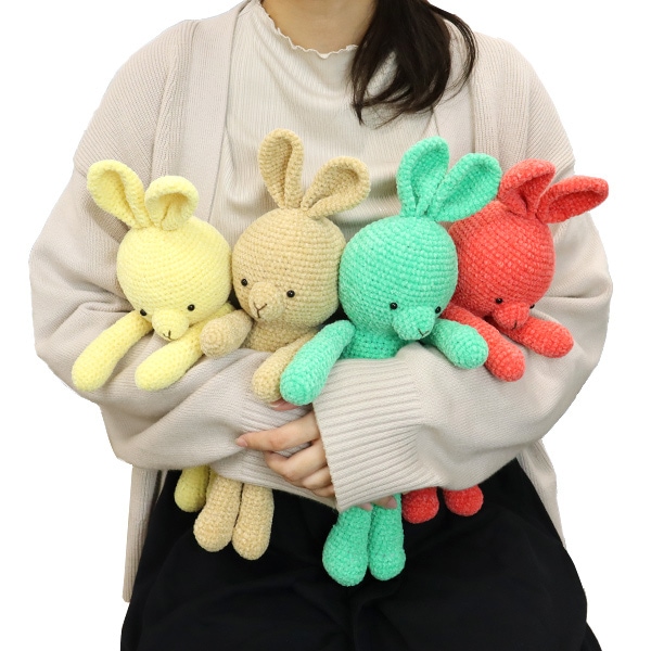 動画付き】 手芸キット 『ウサギのあみぐるみキット ピンク』 手芸