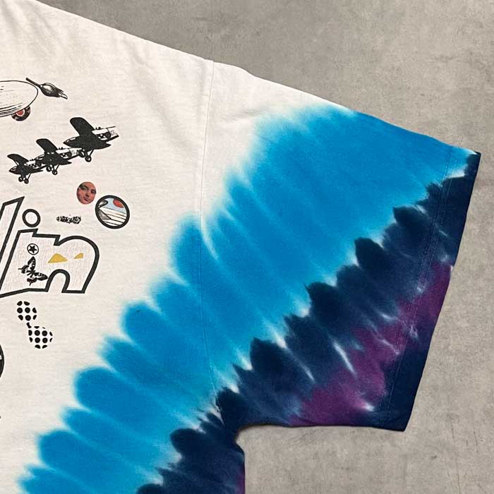 00's LED ZEPPELIN TIE-DYE ALL OVER PRINT T-Thirts 00年代 レッド
