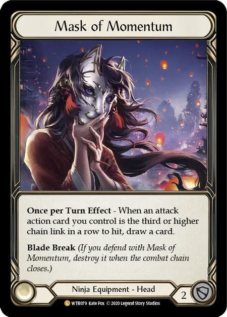 EN】《Rainbow Foil》[Ninja] Mask of Momentum/機運の仮面 (装備品
